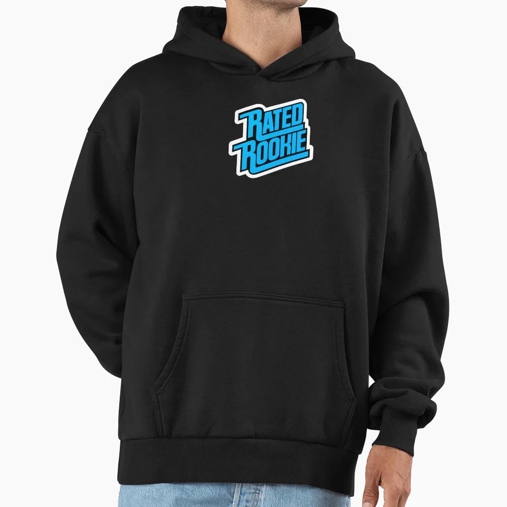 Rated Rookie Hoodie - Minimalist Print for Adults