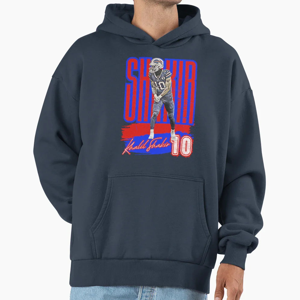 Khalil Shakir Buffalo Bills Football Art Hoodie - Minimalist Print Unisex