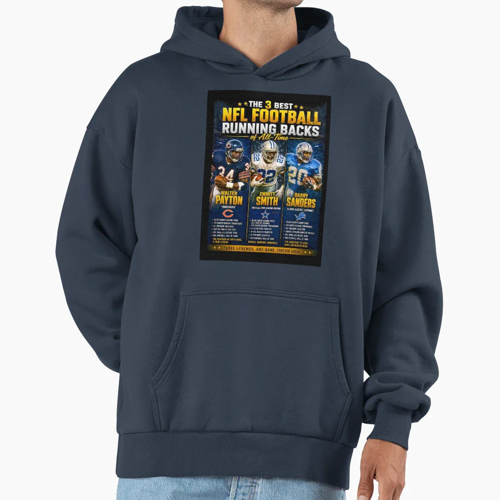 Pro Football 3 Best Running Back Hoodie - Novelty Apparel for Adults