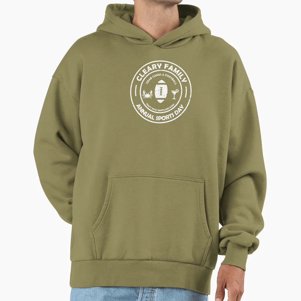 Cleary Family Football Hoodie - Fun Novelty Design Unisex