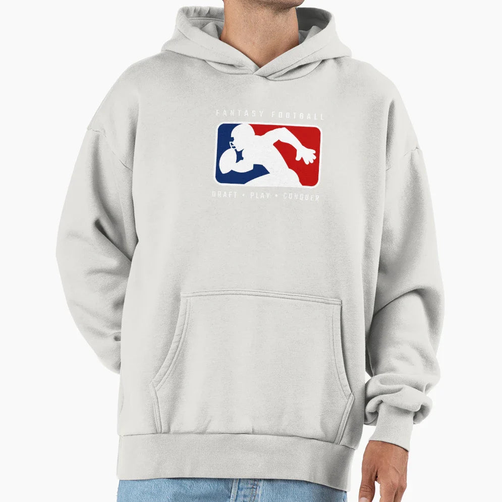 Fantasy Football Draft Play Conquer Hoodie - Streetwear Style Unisex