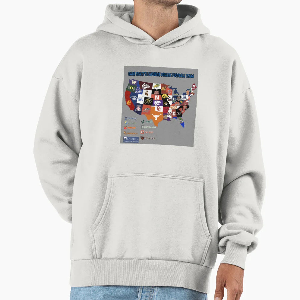 Football Club Map Hoodie - Fun Novelty Design Unisex