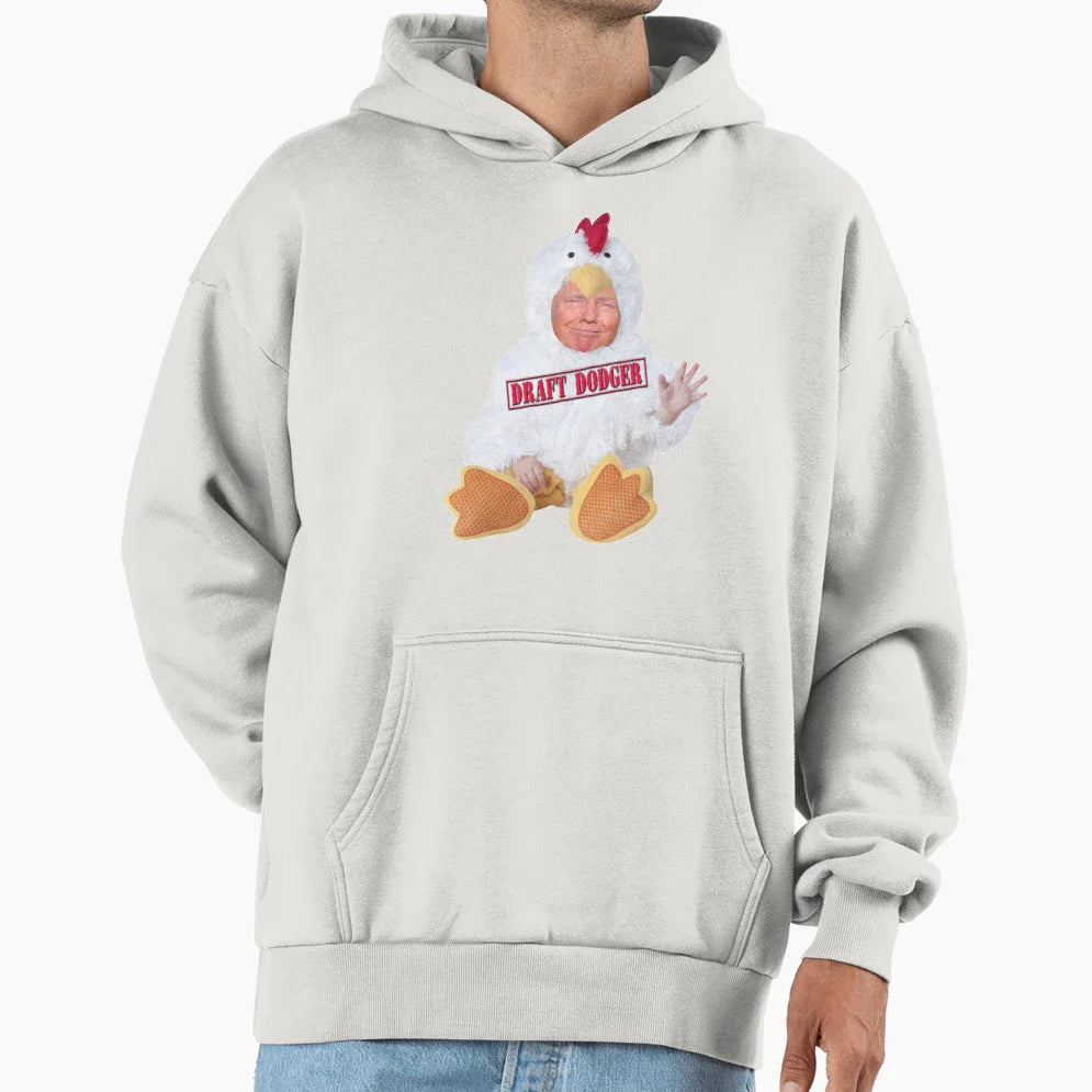 Trump Chicken Draft Dodger Hoodie - Trendy Graphic for Adults