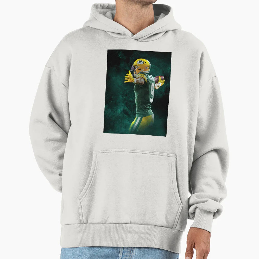 Christian Watson Green Bay Sports Art Hoodie - Custom Art Print for Adults
