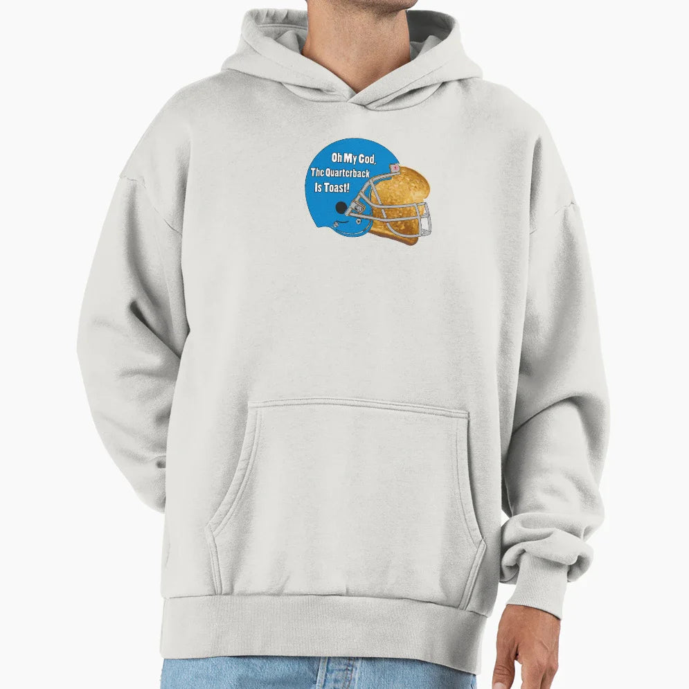Oh My God Quarterback Is Toast Hoodie - Unique Graphic Unisex