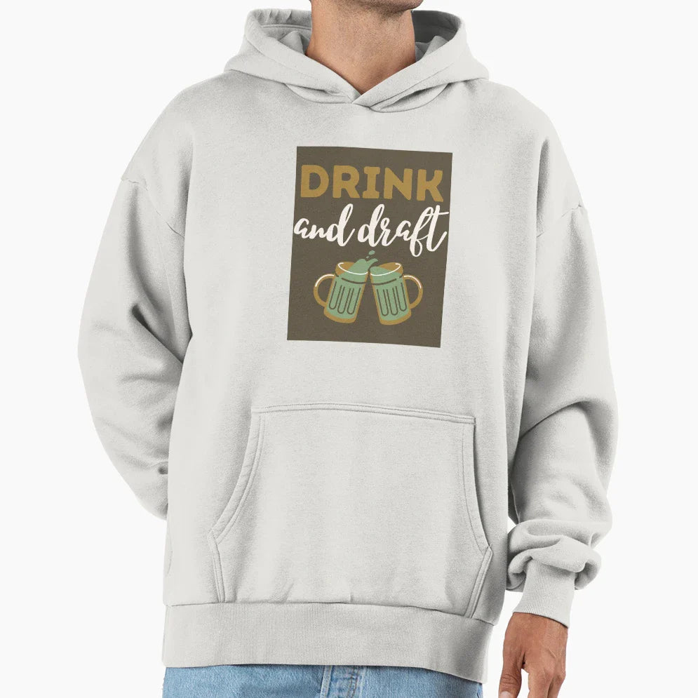 Drink And Draft Hoodie - Graphic Print for Adults