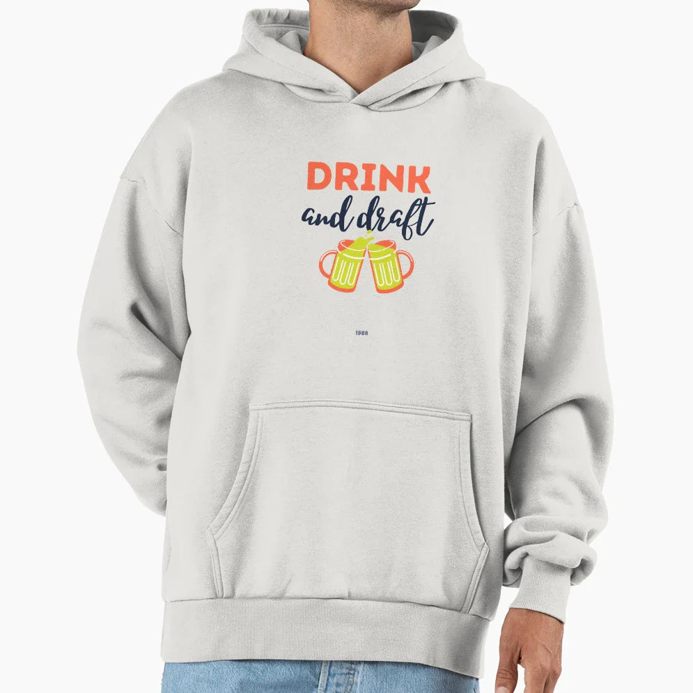 Drink And Draft Hoodie - Custom Art Print for Adults