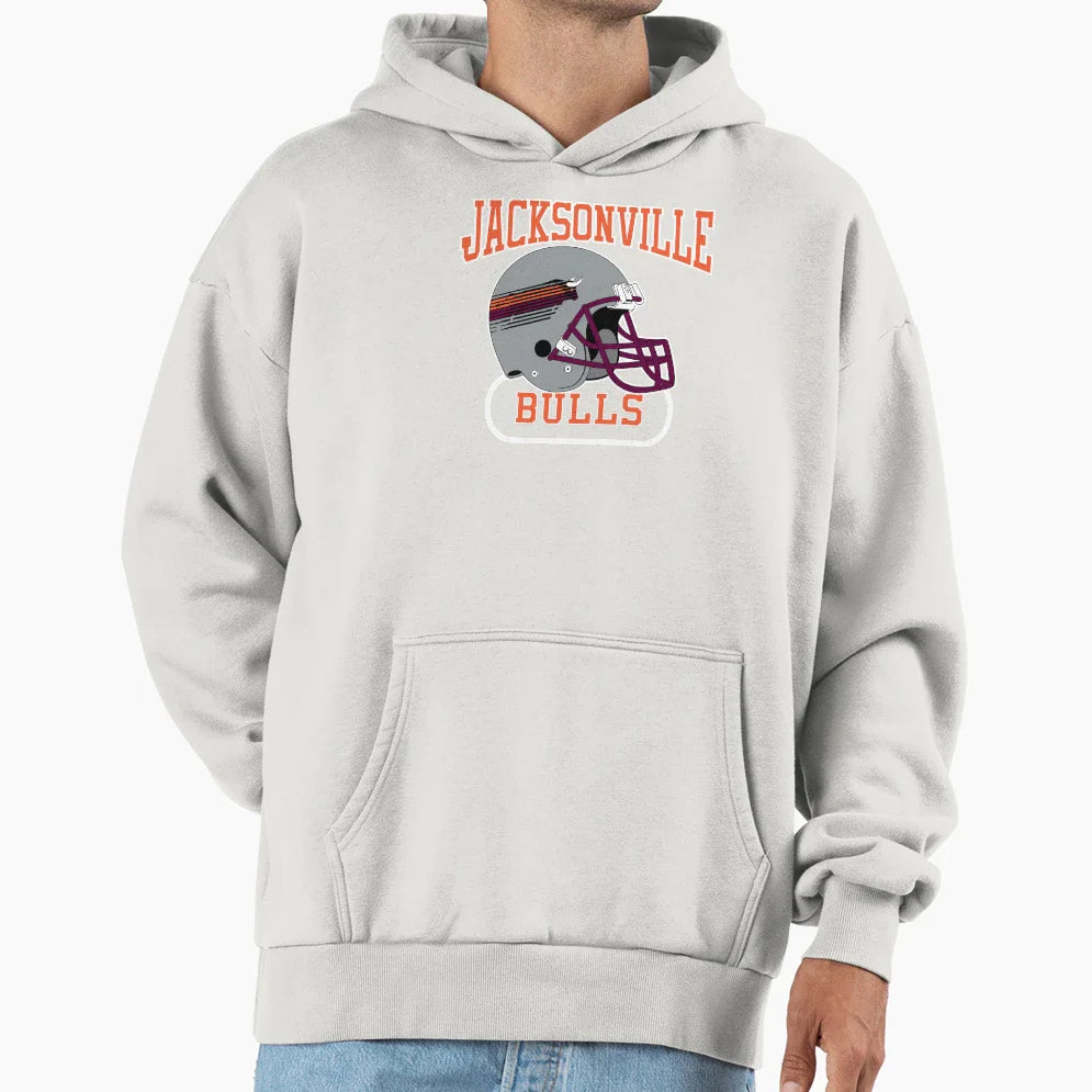 Jacksonville Bulls Helmet Hoodie - Minimalist Print Unisex