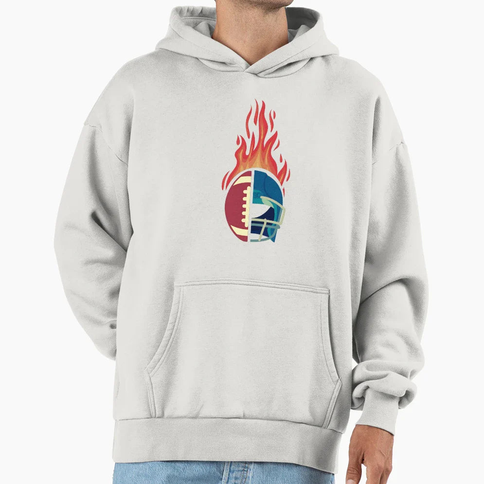 Funny Fathers Day American Football Hoodie - Graphic Print Men Women