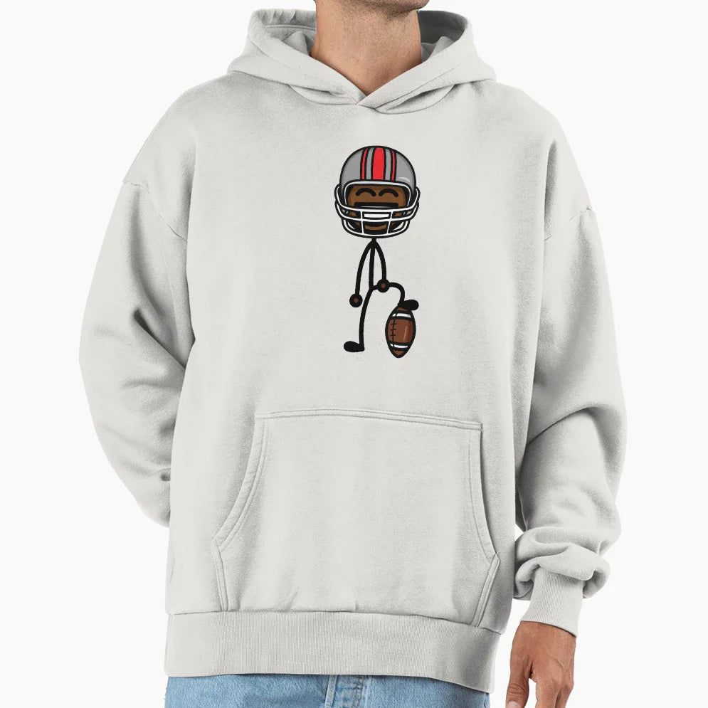 Football Player Hoodie - Fun Novelty Design Unisex