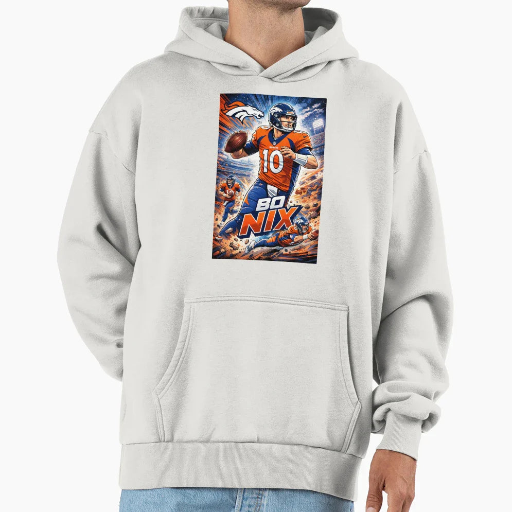 Bo Nix Move Hoodie - Trendy Graphic for Adults