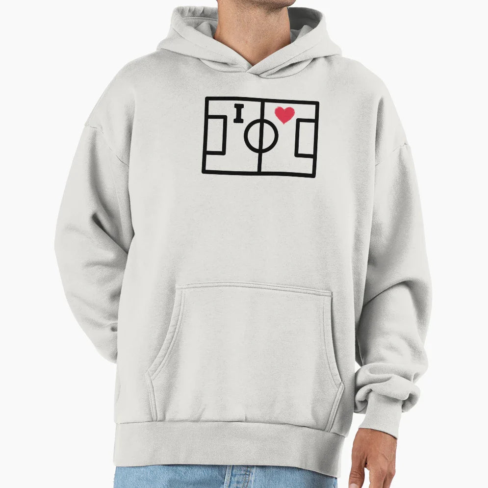 I Love Playing Field Play Football I Hoodie - Trendy Graphic Men Women