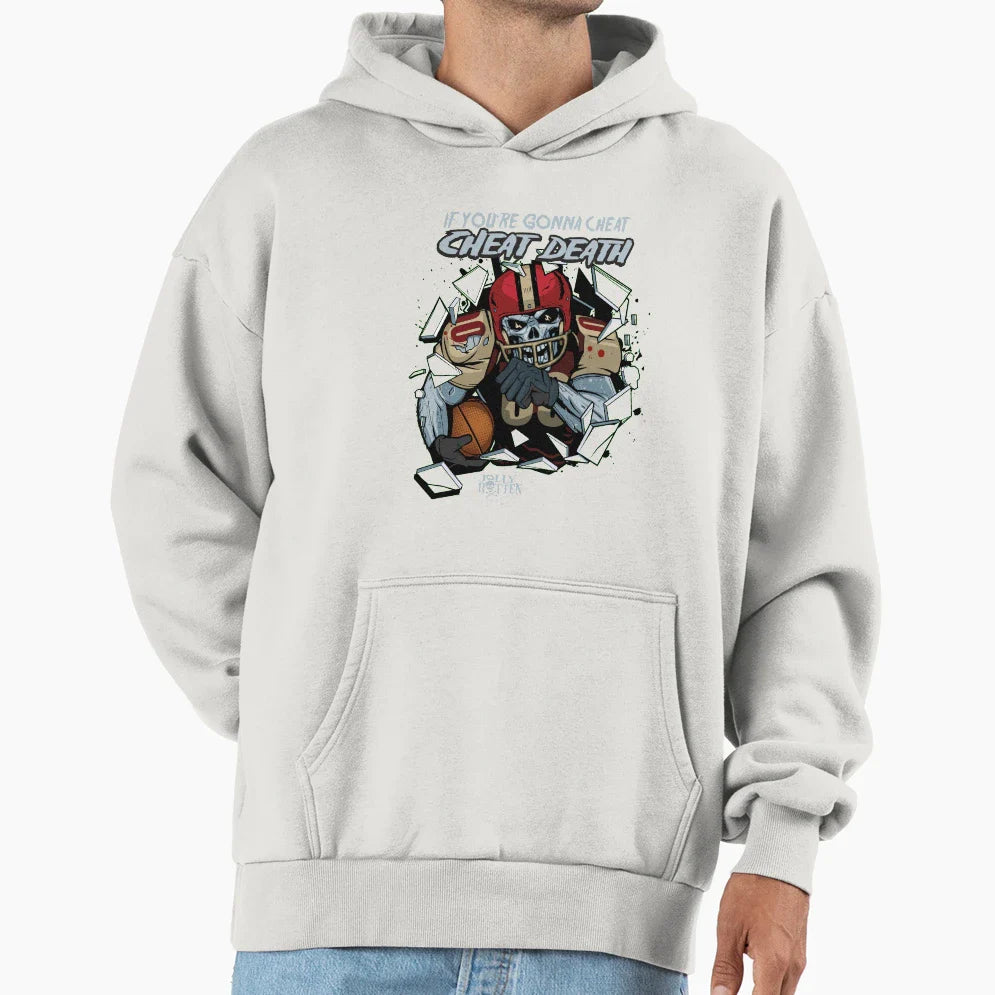 Cheat Death Football Hoodie - Trendy Graphic Unisex
