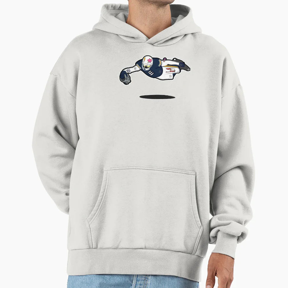 Zombie Football Player San Diego W Hoodie - Custom Art Print Unisex