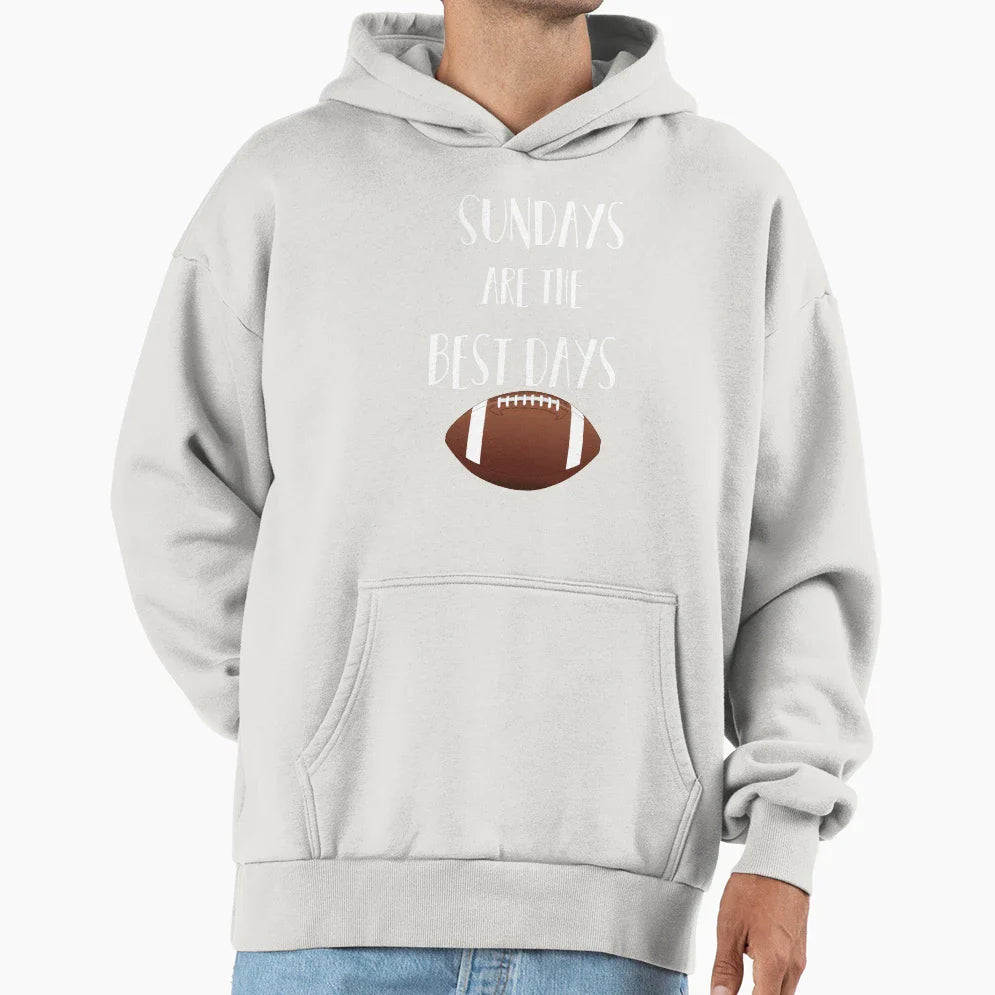 Funny Football Sundays Are Best Days Hoodie - Graphic Print for Adults