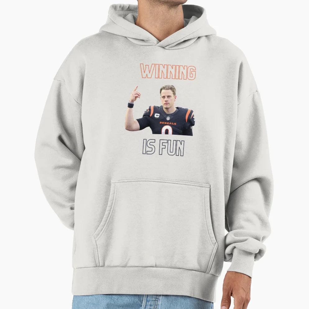 JB Winning Is Fun Hoodie - Custom Art Print for Adults