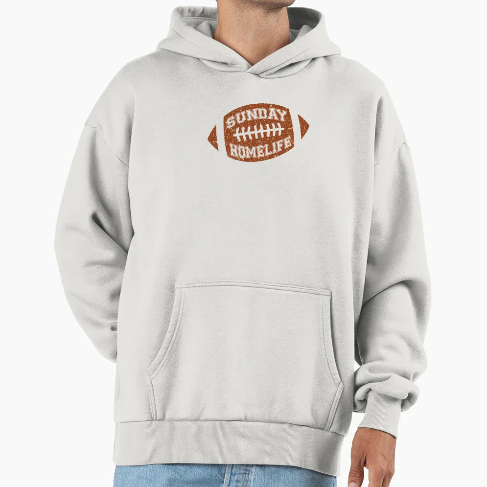 Sunday Homelife Funny Football Game Day T-Shirt - Graphic Print for Adults