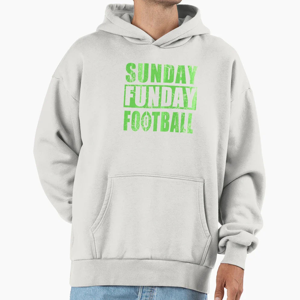 Sunday Funday Football Hoodie - Aesthetic Graphic for Adults