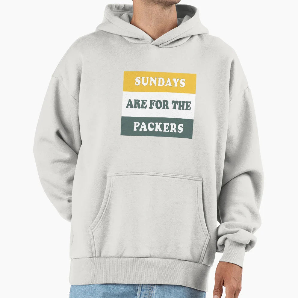 Sundays Are Packers Funny Hoodie - Casual Everyday Wear for Adults