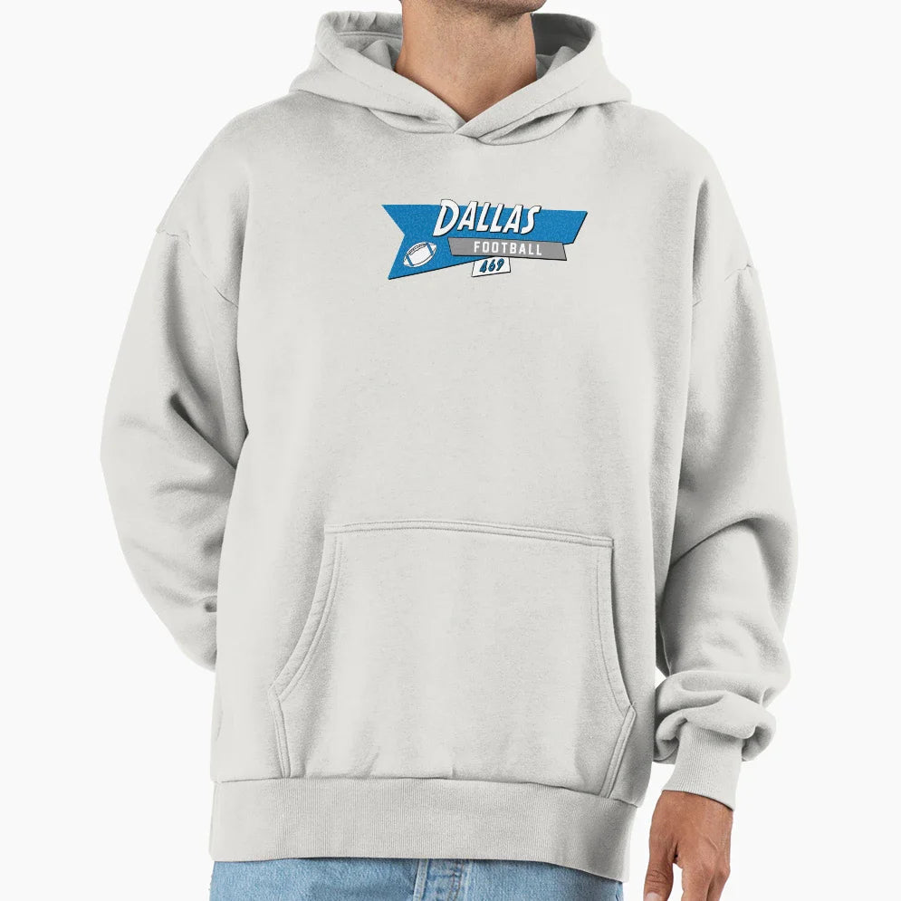 Dallas 90S Football Hoodie - Trendy Graphic Unisex