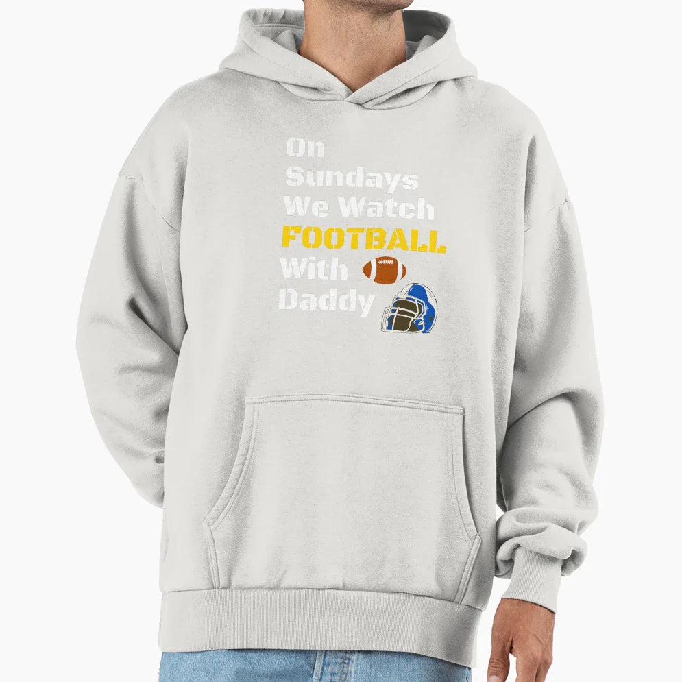 Sundays We Watch Football Daddy T-Shirt - Aesthetic Graphic for Adults