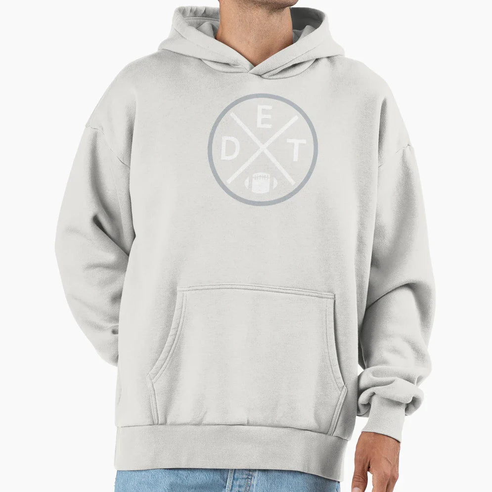 Detroit Football Emblem Det Hoodie - Trendy Graphic Men Women
