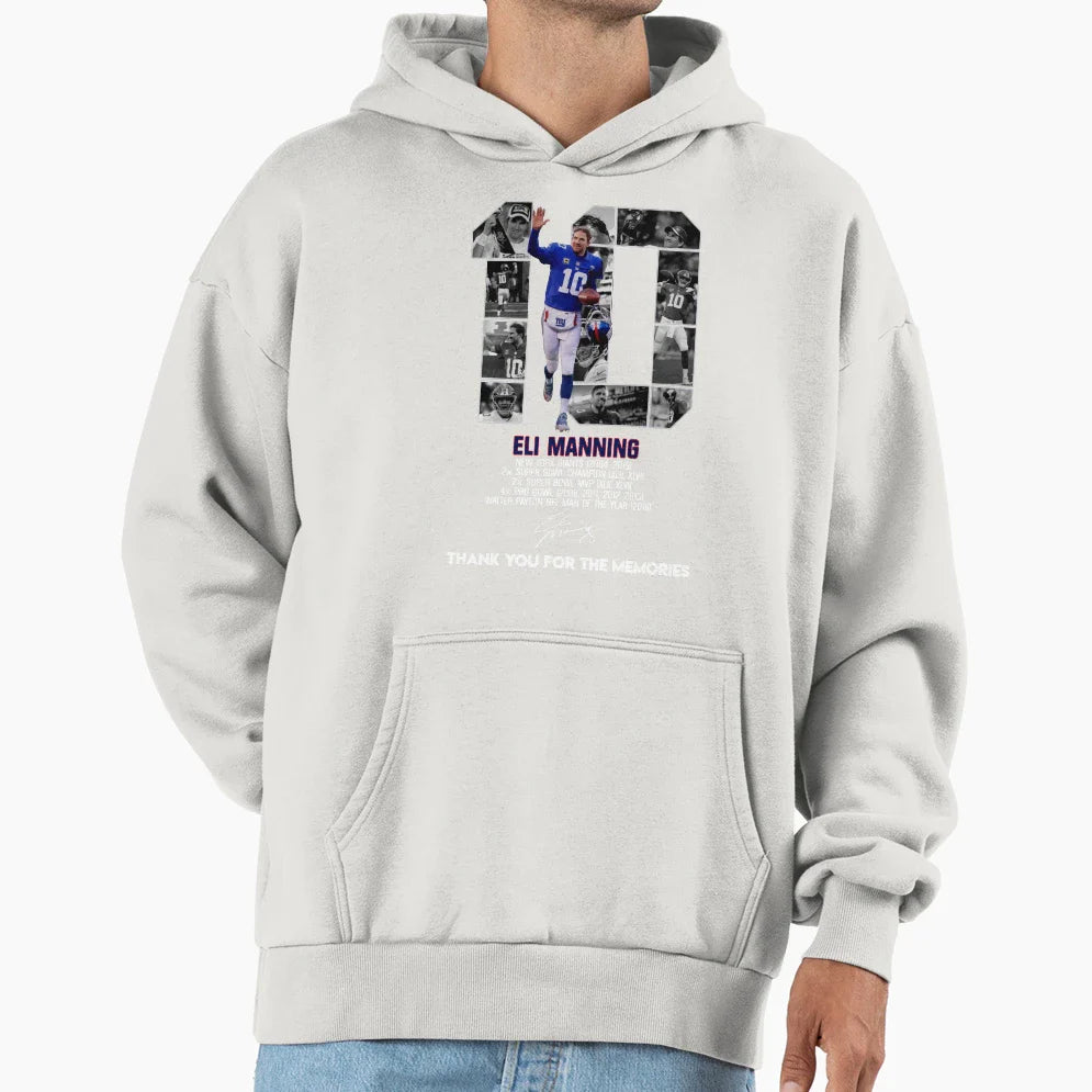 Eli Manning Thank You Memories Hoodie - Trendy Graphic Unisex