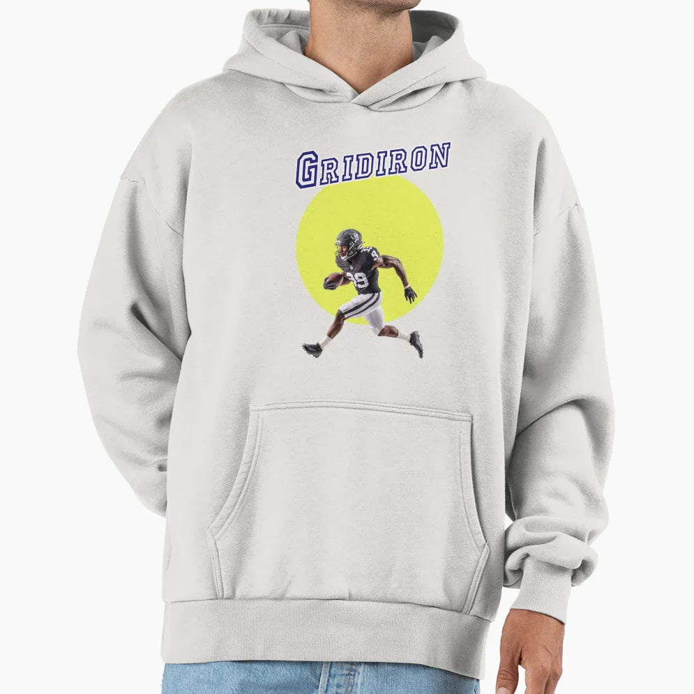 Gridiron American Football Player Hoodie - Custom Art Print Men Women