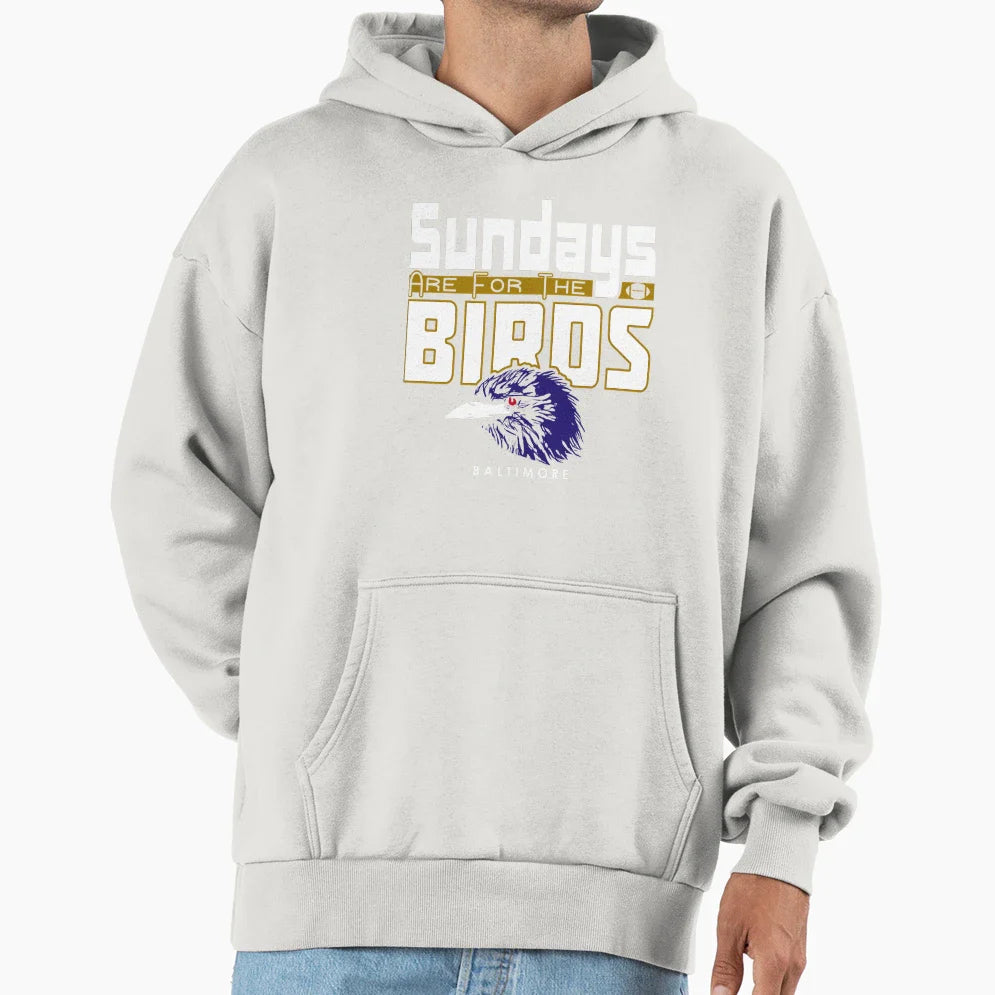 Baltimore Pro Football Sunday Birds Hoodie - Unique Graphic Unisex