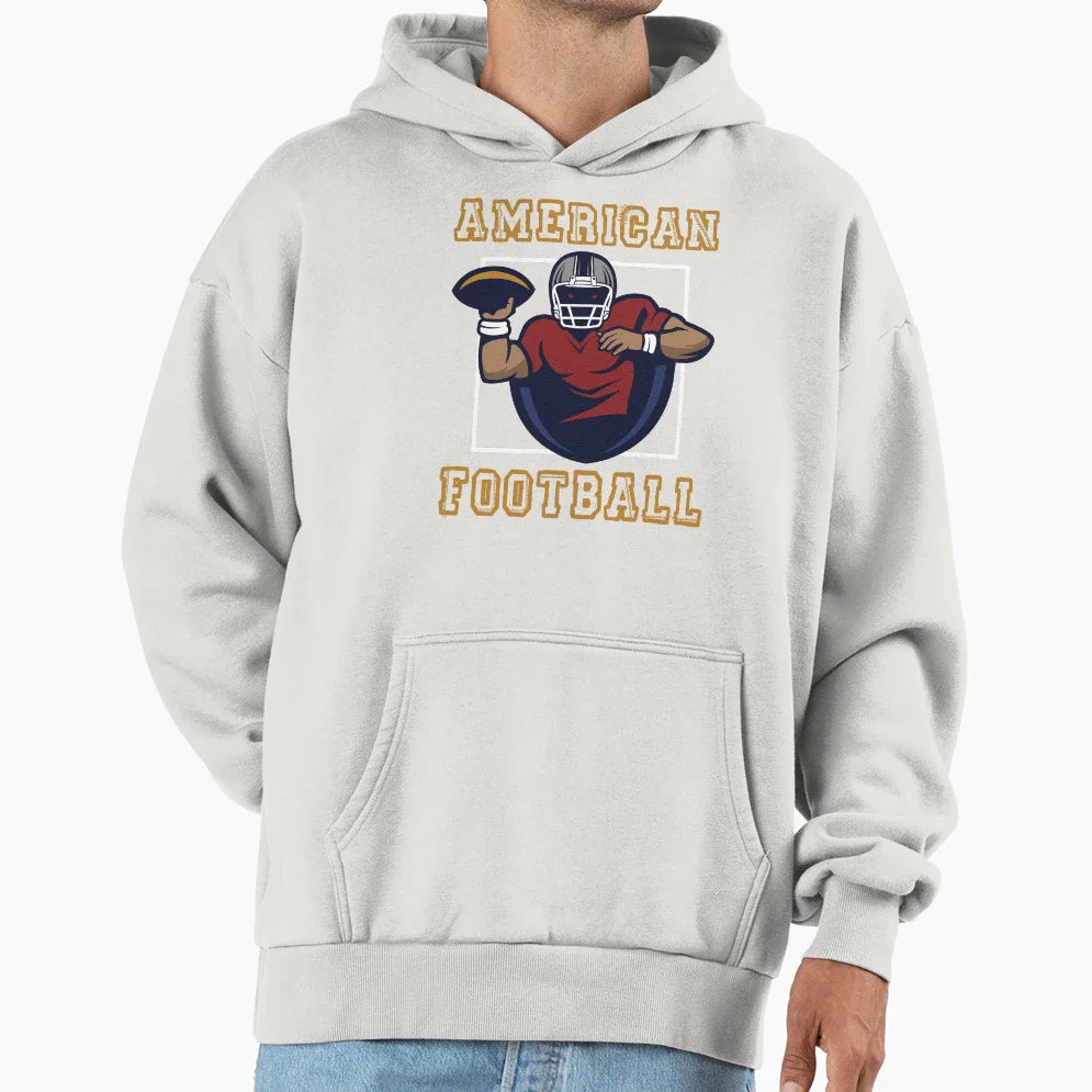 American Football Hoodie - Trendy Graphic for Adults