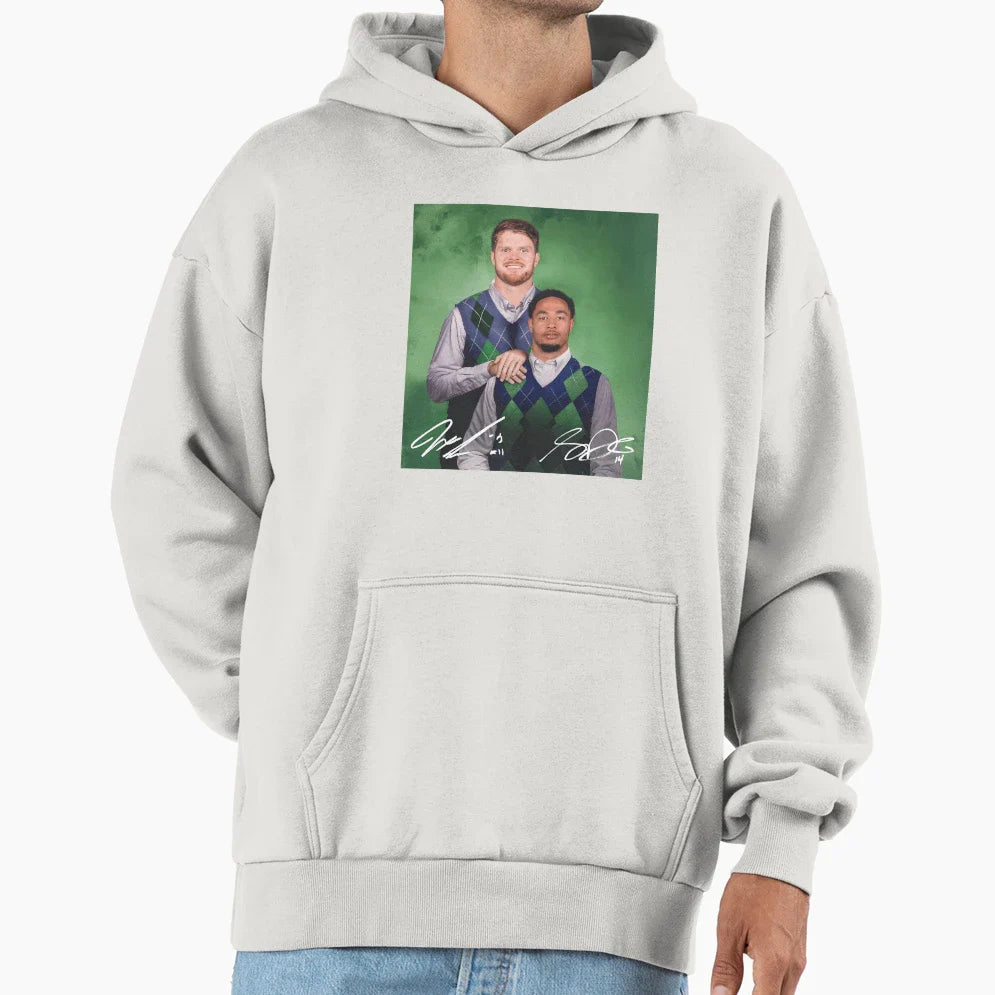 Football Sam Darnold Jaxon Smith Step Hoodie - Minimalist Print for Adults