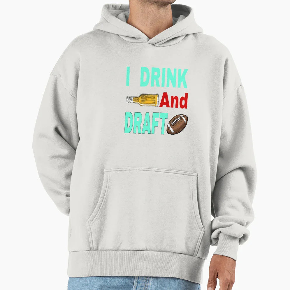 I Drink And Draft T-Shirt - Graphic Print for Adults