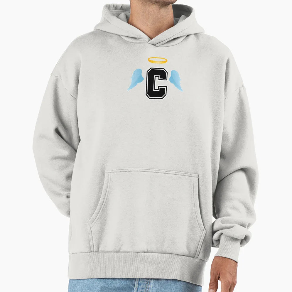 Letter C College Font Good Heaven Hoodie - Graphic Print Men Women