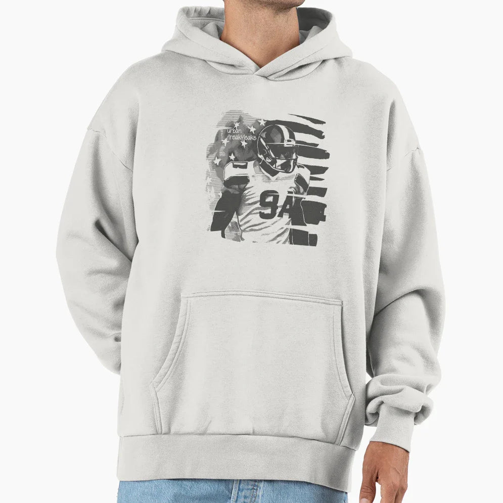 American Football Player Hoodie - Graphic Print Unisex