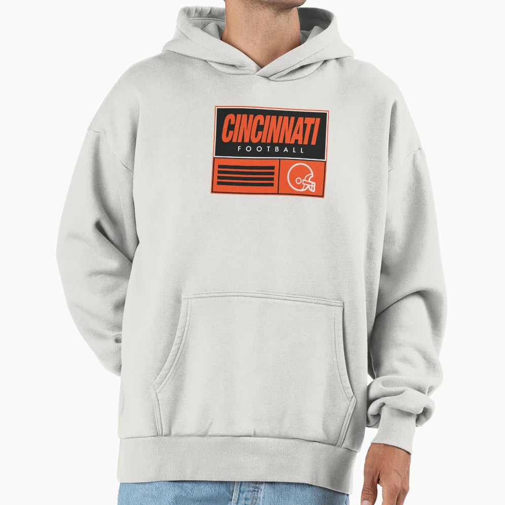 Cincinnati Football Hoodie - Minimalist Print Men Women