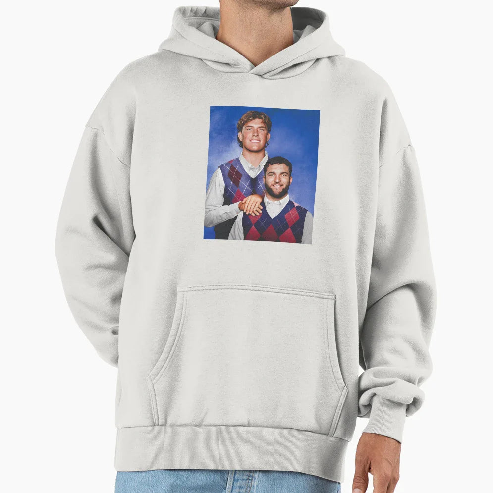 Football Jaxson Dart And Cam Skattebo Hoodie - Casual Everyday Wear Unisex