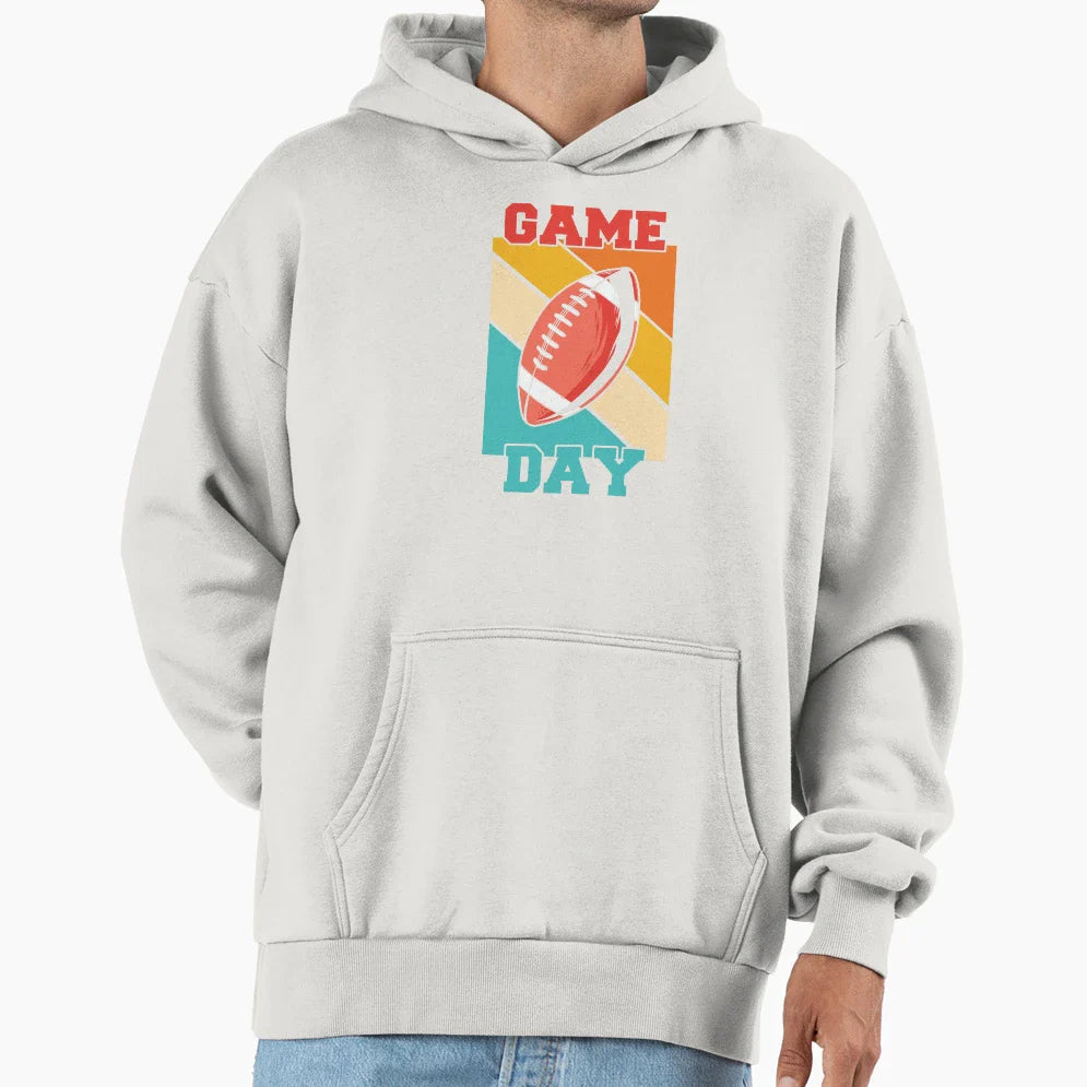 Game Day Football Fans Ultimate Hoodie - Minimalist Print for Adults