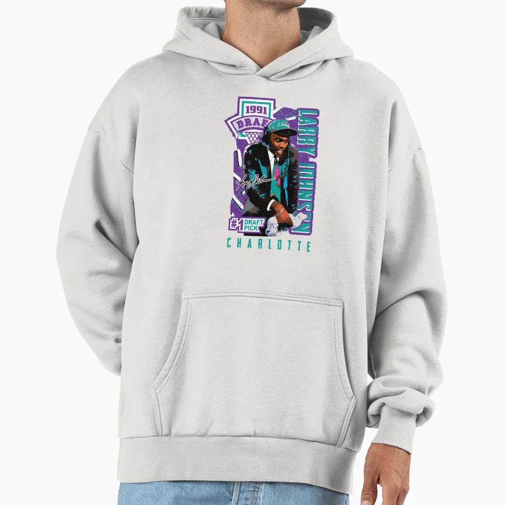 Larry Johnson Draft Pick Hoodie - Fun Novelty Design Unisex