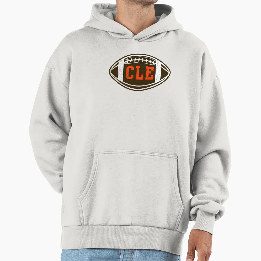 Cleveland Throwback Football Hoodie - Aesthetic Graphic Unisex