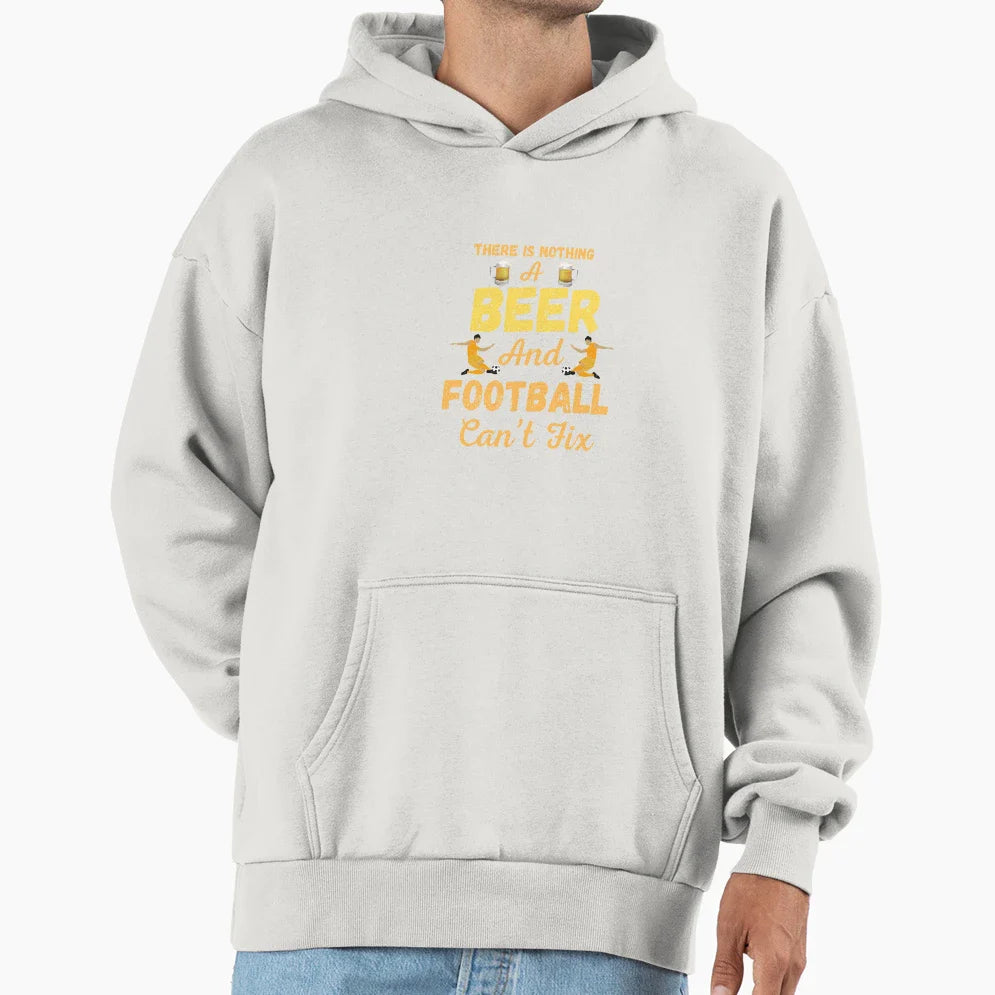 There Is Nothing Beer And Football Cant Hoodie - Custom Art Print Unisex