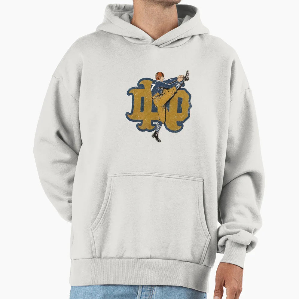 Football Player Kicking Hoodie - Custom Art Print Unisex