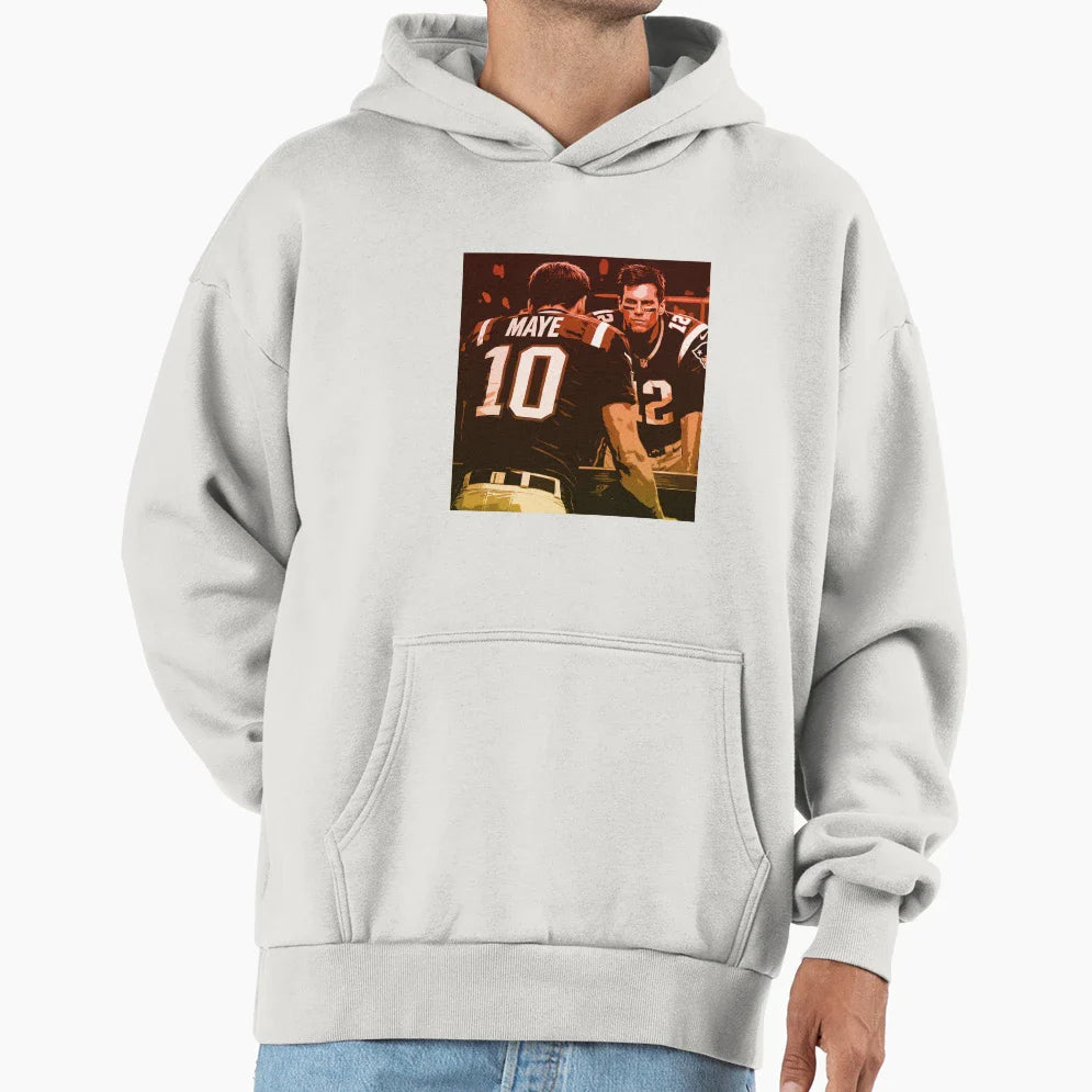 Tom Drake Maye 10 12 Hoodie - Aesthetic Graphic Unisex