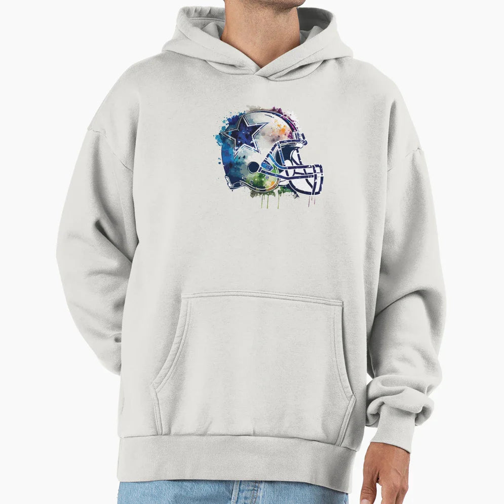 Cowboys Art Helmet Hoodie - Graphic Print Men Women