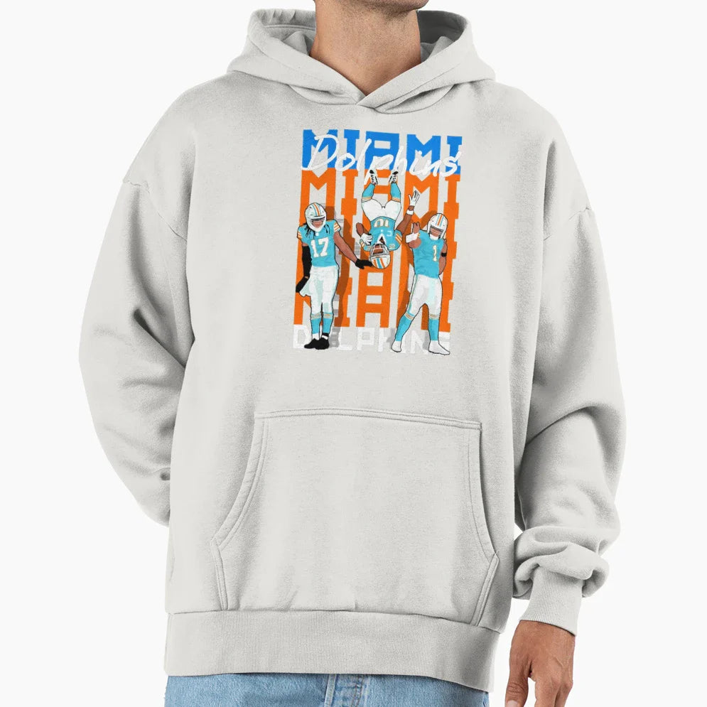 Football Miami Dolphins Hoodie - Casual Everyday Wear Unisex