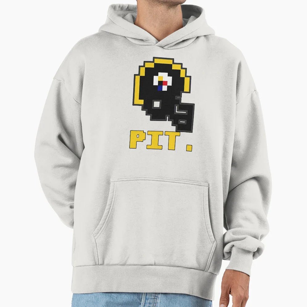 Pittsburgh Football Tecmo Bowl Video Hoodie - Minimalist Print for Adults