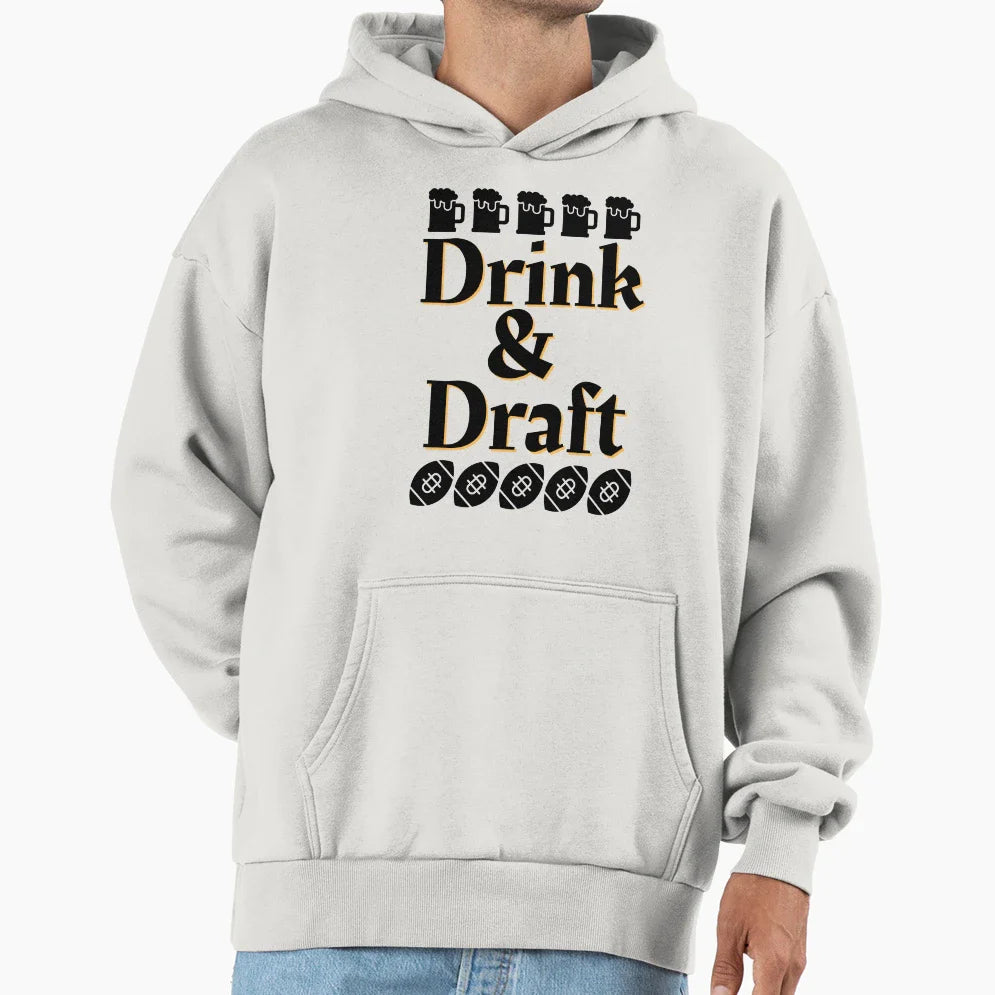 I Drink And Draft Hoodie - Aesthetic Graphic Unisex