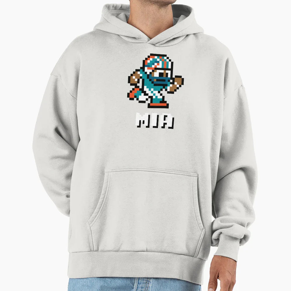 Miami Dolphins Tecmo Super Bowl Football Hoodie - Trendy Graphic Unisex