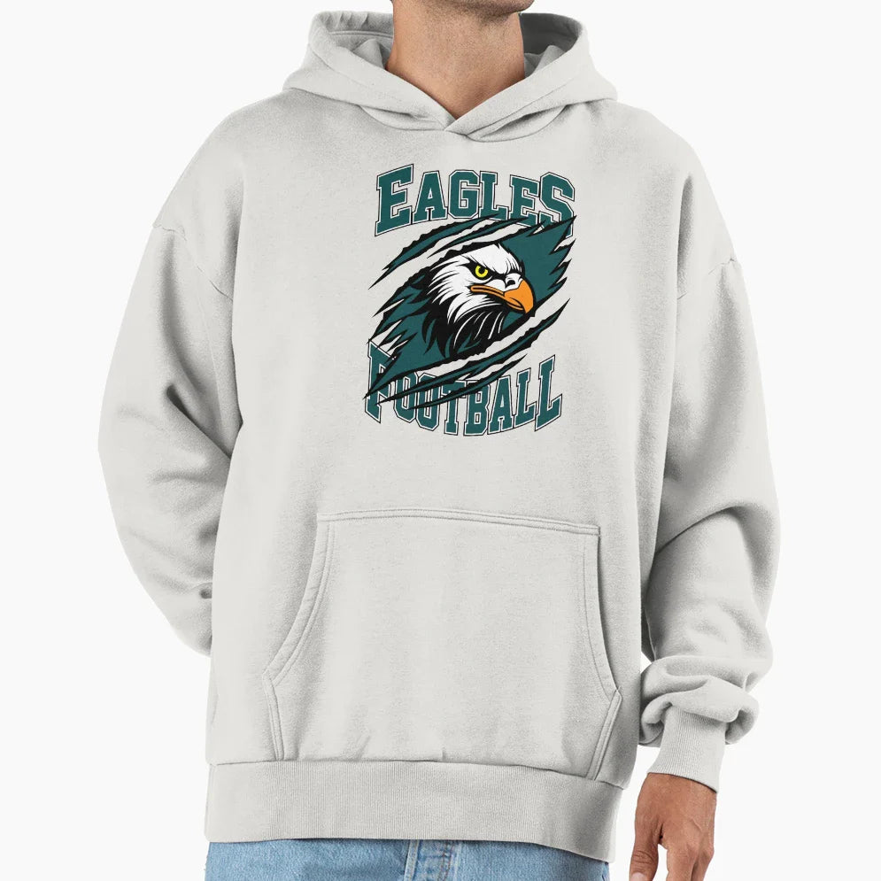 Silhouette Bird Gang Football Hoodie - Unique Graphic Men Women