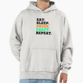 Eat Sleep Drink Draft Repeat Hoodie - Casual Everyday Wear for Adults