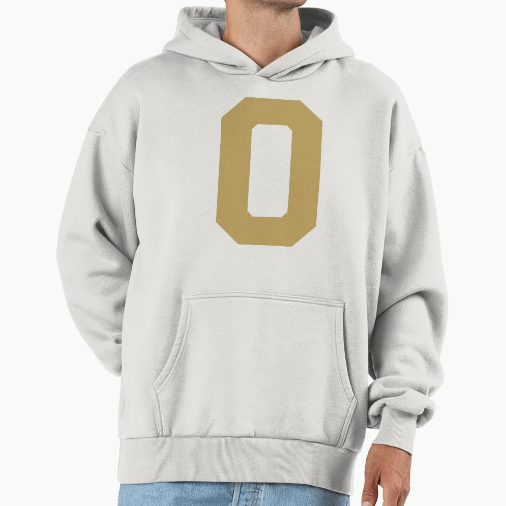 Number 0 Gold Zero Sports Number 0 Hoodie - Novelty Apparel Men Women